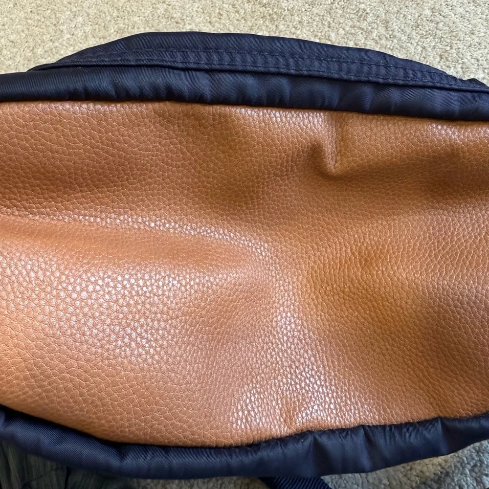 Tommy Bahama Navy and Brown Men's Backpack